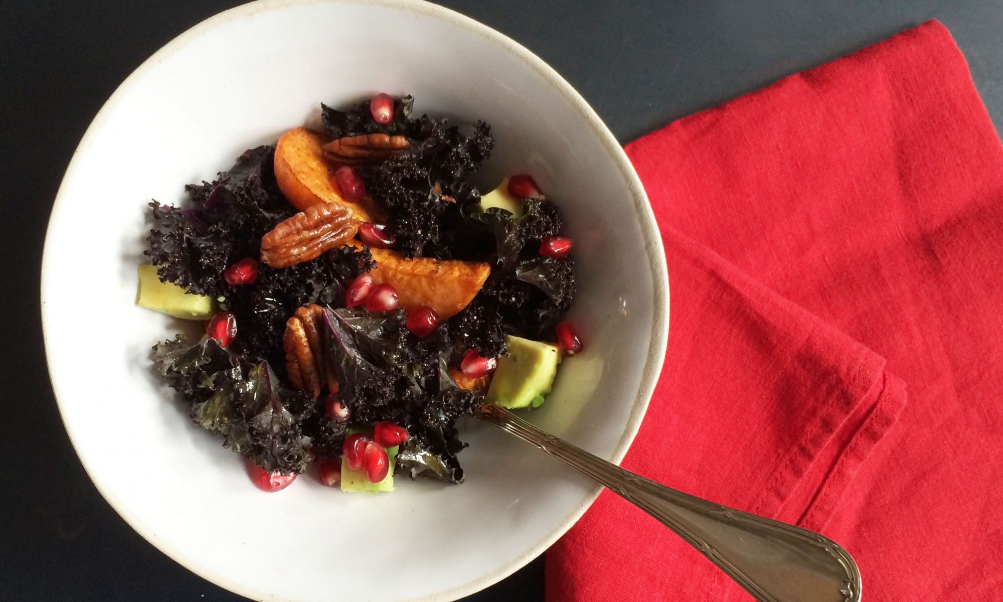 Simple + Healthy Christmas Kale Salad recipe Simple + Healthy Christmas Kale Salad recipe