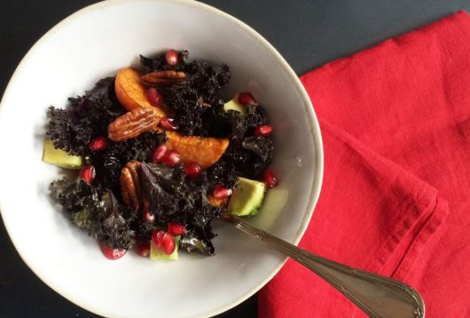 Simple + Healthy Christmas Kale Salad recipe
