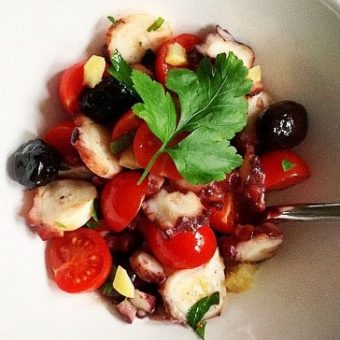 Simple + Healthy Octopus Salad with Lemon Confit recipe