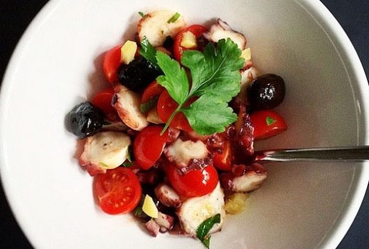 Simple + Healthy Octopus Salad with Lemon Confit recipe