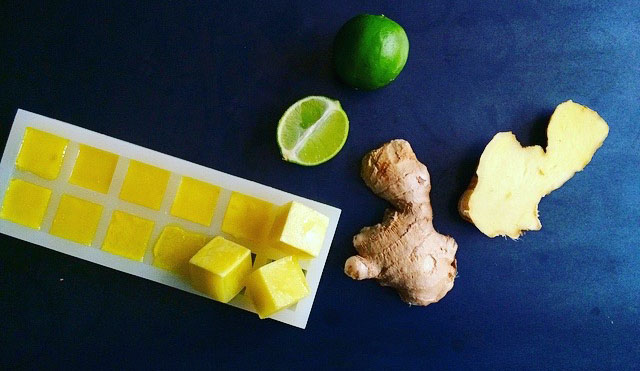 Simple + Healthy Ginger Ice Cubes recipe