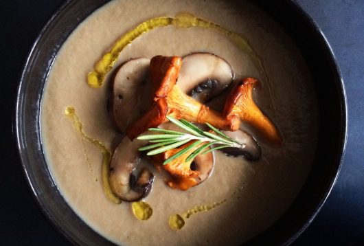 Simple + Healthy Wild Mushroom & Cannellini Bean Soup recipe