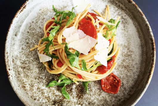 Spaghetti with Oven Roasted Tomatoes